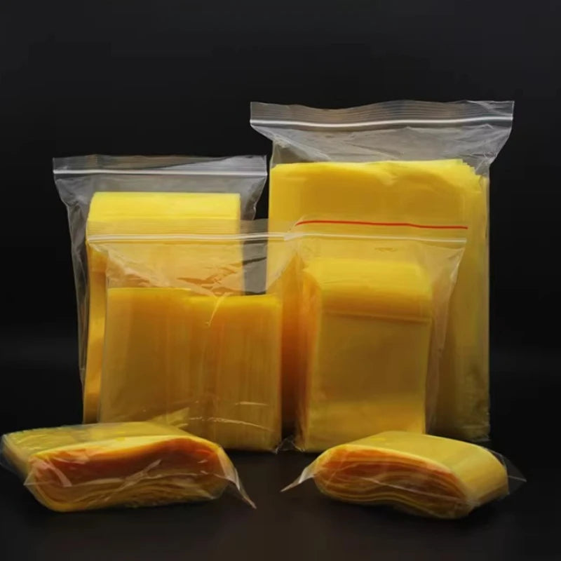 Moisture Proof Pocket Yellow Sealed PE Self Sealing Bags Thickened Accessories Classification Sample Bag Complete Specifications