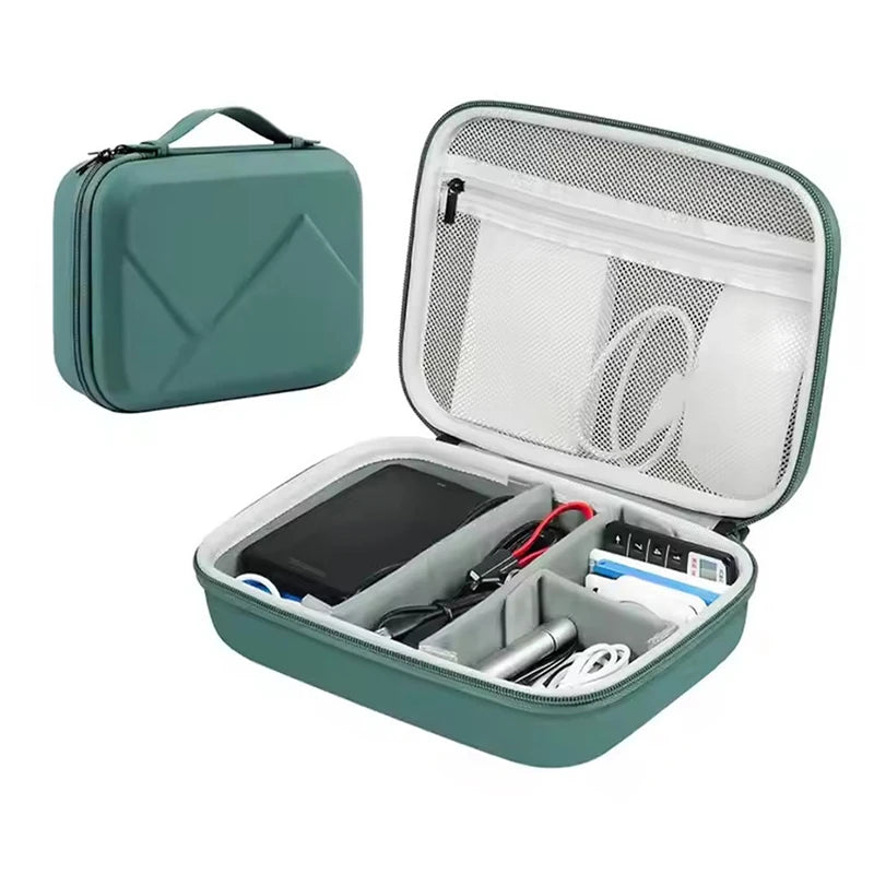 EVA Hard Shell Electronics Organizer Case Travel Storage Box for Power Bank Portable Charger USB Cables Hard Drive Gadget Bag