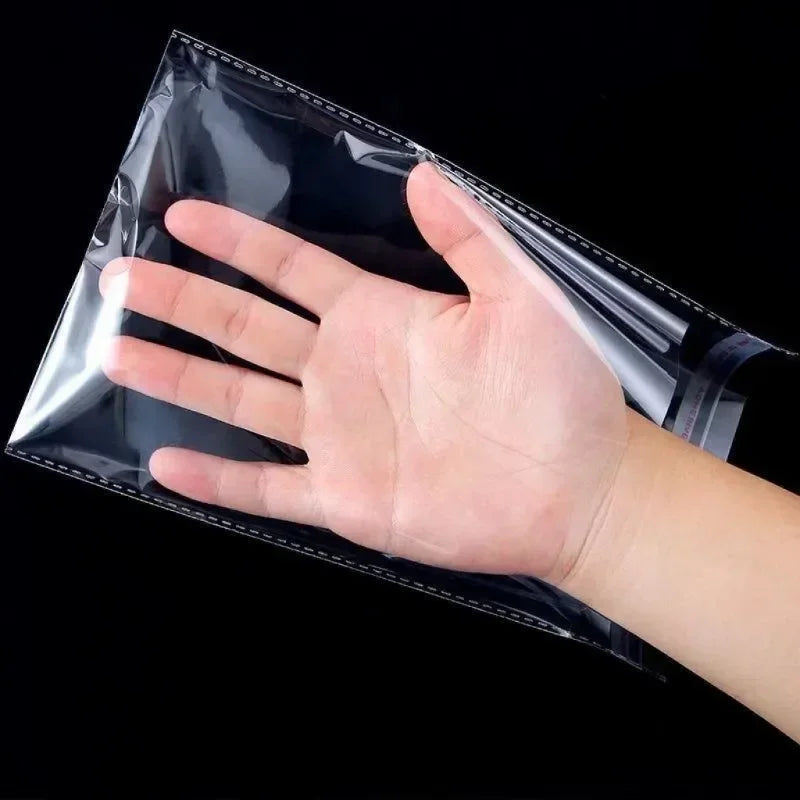 100PCS Multiple Size Clear Self-adhesive Cello Cellophane Bag Self Sealing Small Plastic Bags For Candy Packing Resealable Bags