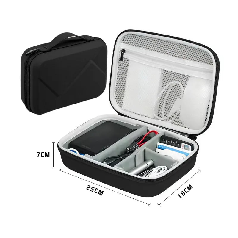 EVA Hard Shell Electronics Organizer Case Travel Storage Box for Power Bank Portable Charger USB Cables Hard Drive Gadget Bag