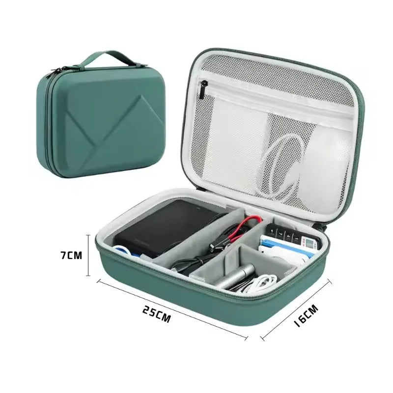 EVA Hard Shell Electronics Organizer Case Travel Storage Box for Power Bank Portable Charger USB Cables Hard Drive Gadget Bag