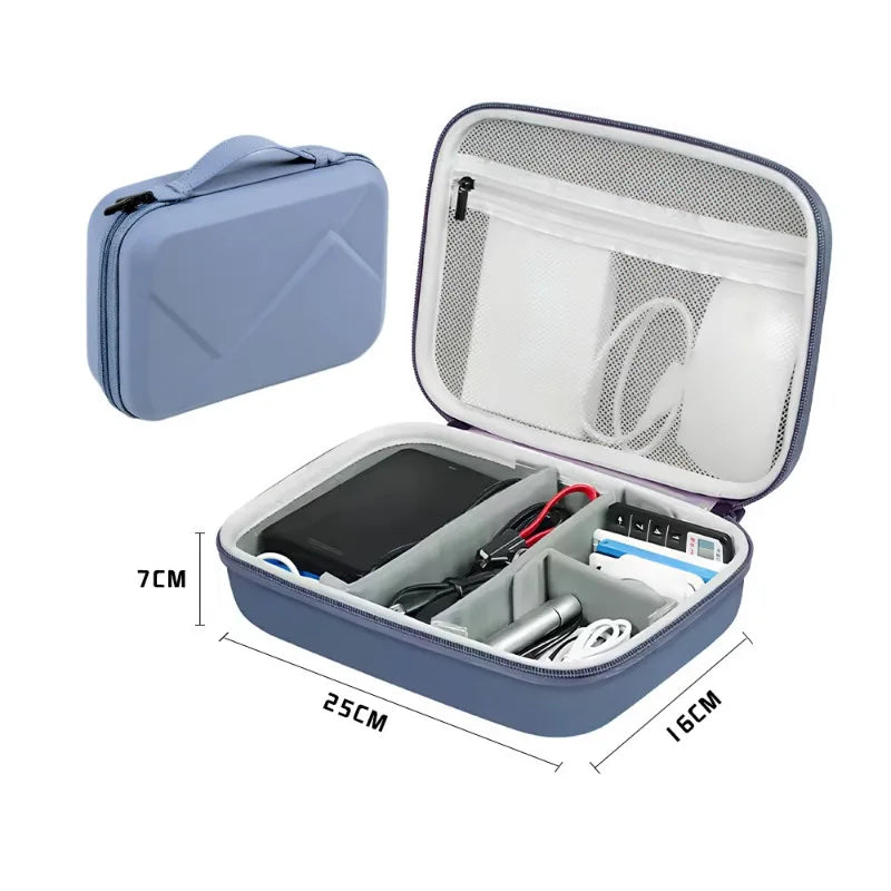 EVA Hard Shell Electronics Organizer Case Travel Storage Box for Power Bank Portable Charger USB Cables Hard Drive Gadget Bag