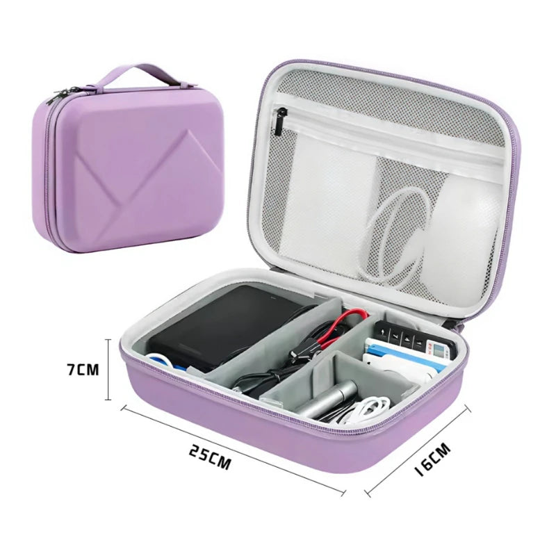 EVA Hard Shell Electronics Organizer Case Travel Storage Box for Power Bank Portable Charger USB Cables Hard Drive Gadget Bag