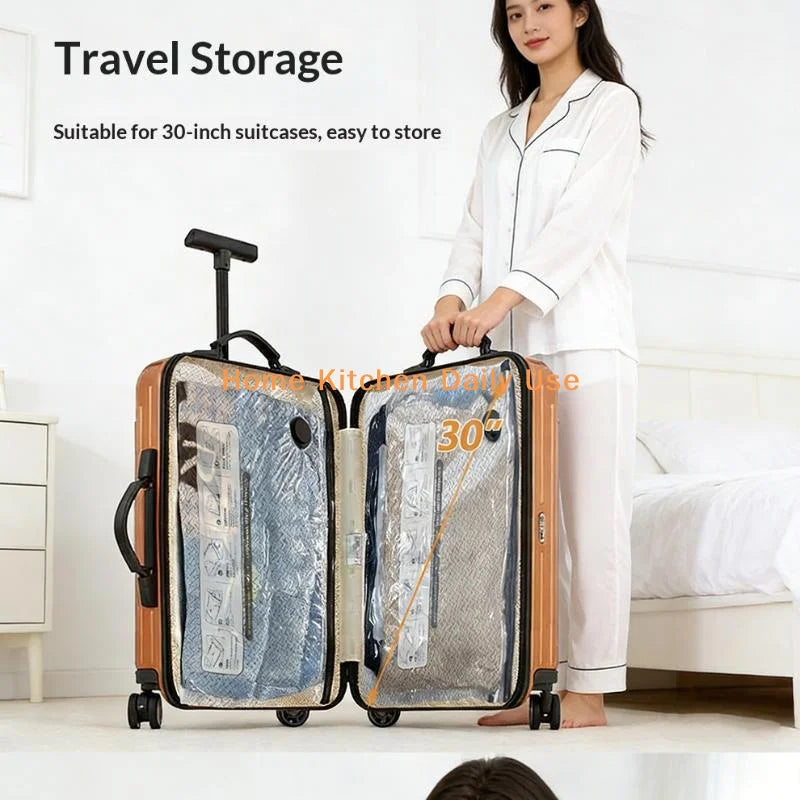 portableClothing Vacuum Storage Bags 1 6Pcs with Reliable Sealing Clip Save Space for Travel Luggage and Home Closet