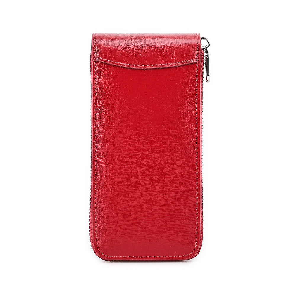 CONTACT'S FAMILY Vintage Handmade Cowhide Leather Single Slot Watch Case Display Jewelry Bracelet Storage Box with Card Slot